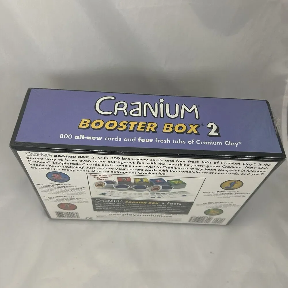 NIB Cranium Booster Box 2 Expansion Set 800 Cards 4 Tubs of Clay Unopened